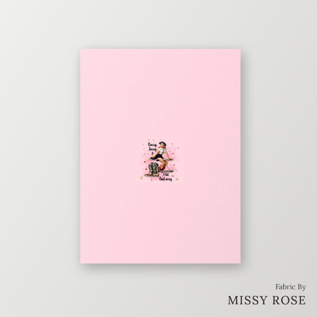 Profanity Fabric Panel 80 – printed fabric panel with centred picture, custom printed to order | Fabric by Missy Rose