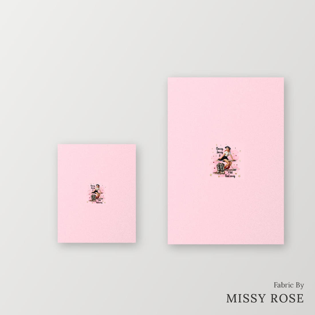 Profanity Fabric Panel 80 – universal and adult panel sizes side by side | Fabric by Missy Rose