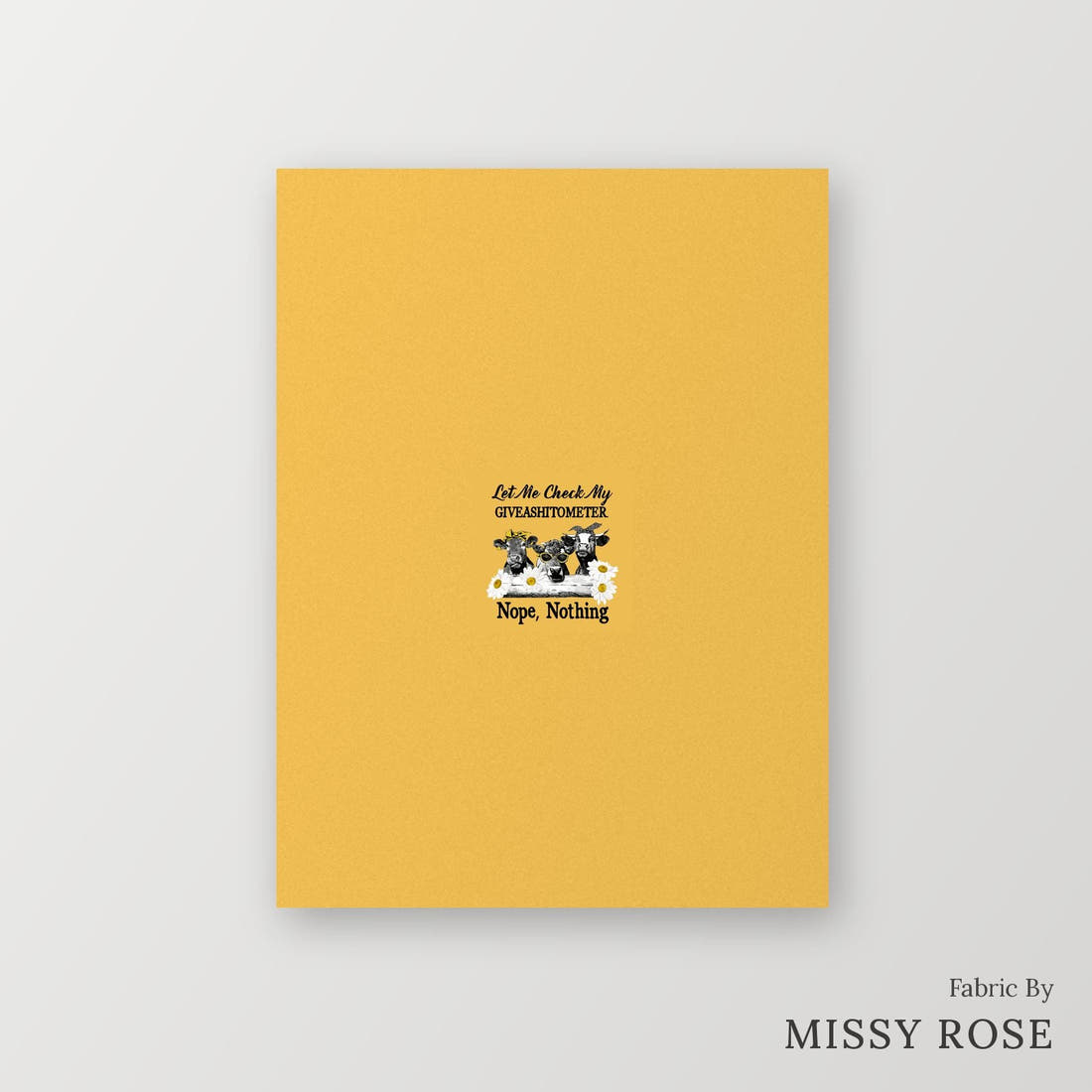 Profanity Fabric Panel 81 – printed fabric panel with centred picture, custom printed to order | Fabric by Missy Rose