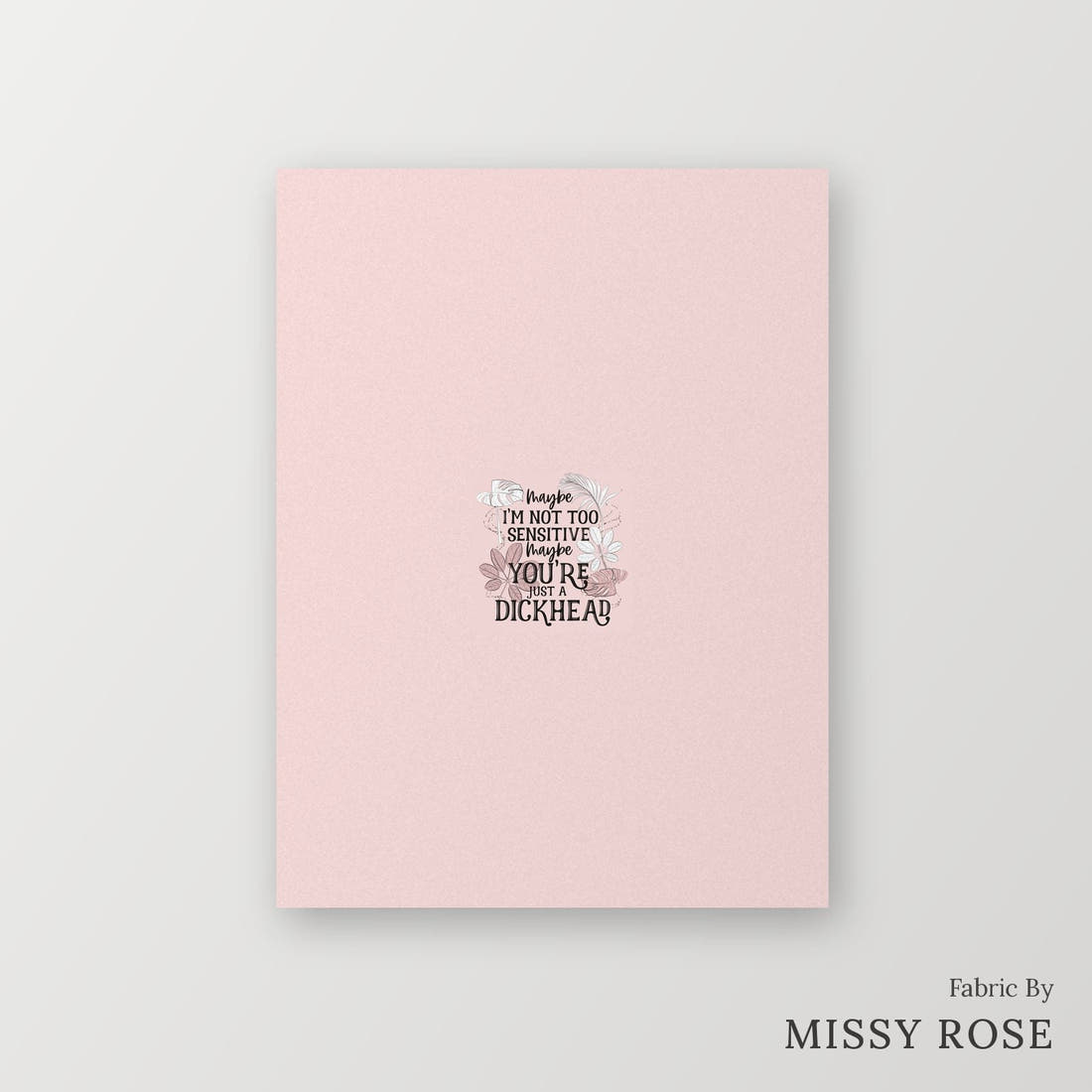 Profanity Fabric Panel 82 – printed fabric panel with centred picture, custom printed to order | Fabric by Missy Rose