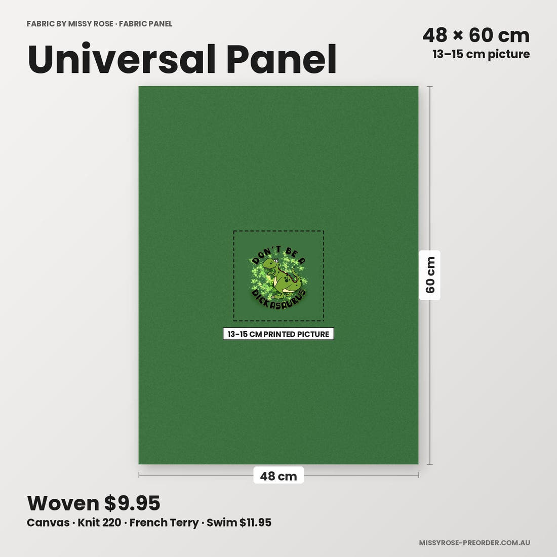 Profanity Fabric Panel 83 universal panel sizing – 13–15 cm printed picture on 48 × 60 cm fabric | Fabric by Missy Rose