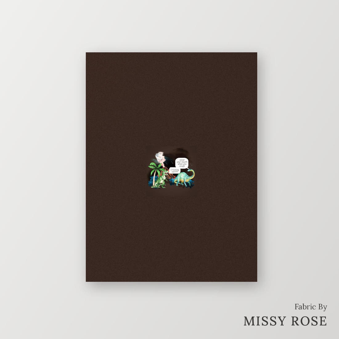 Profanity Fabric Panel 85 – printed fabric panel with centred picture, custom printed to order | Fabric by Missy Rose