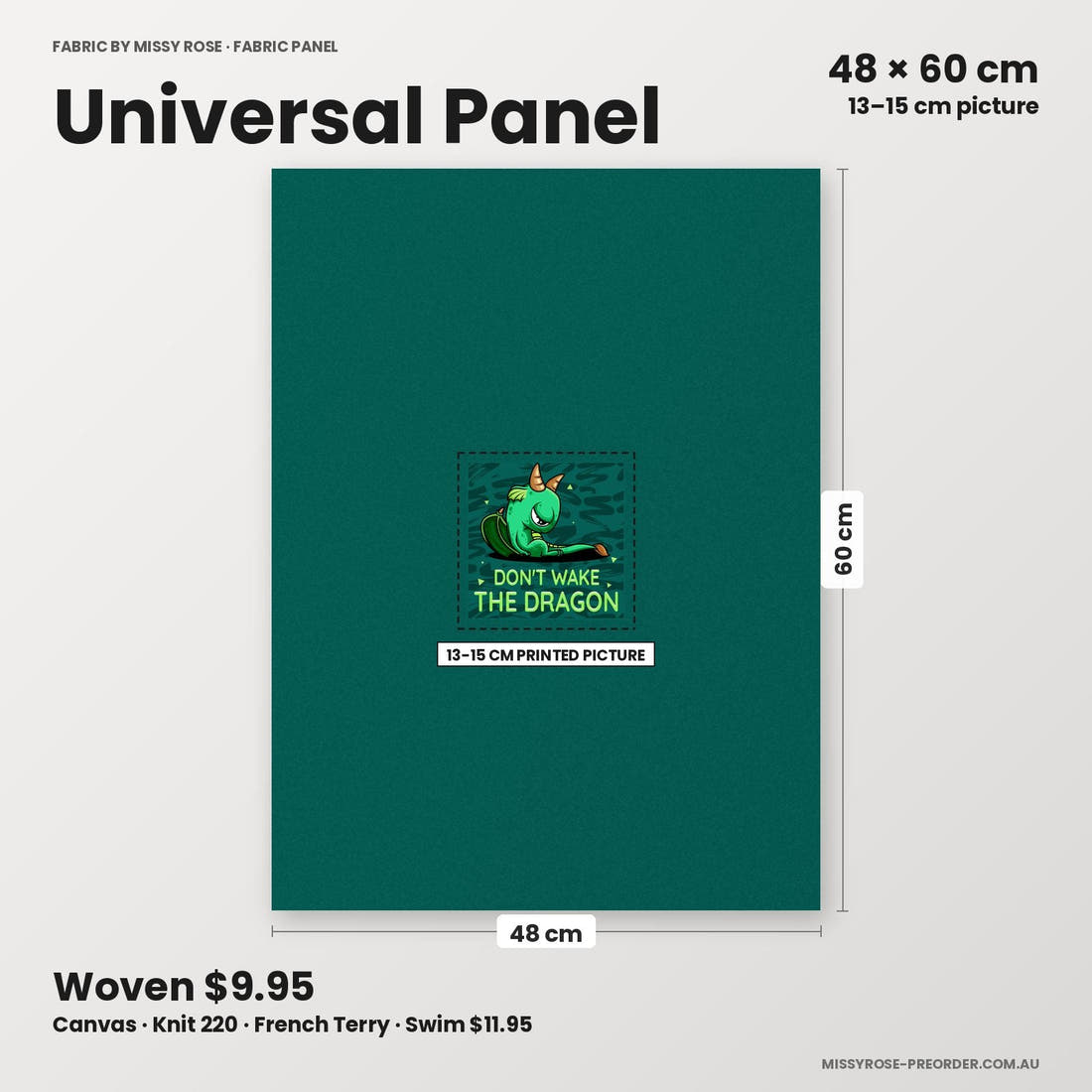 Profanity Fabric Panel 86 universal panel sizing – 13–15 cm printed picture on 48 × 60 cm fabric | Fabric by Missy Rose