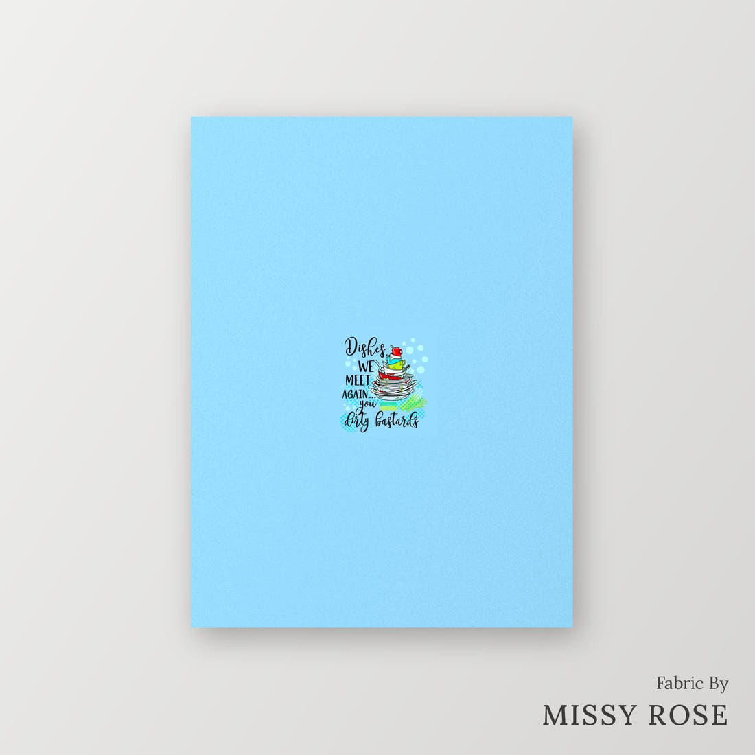 Profanity Fabric Panel 87 – printed fabric panel with centred picture, custom printed to order | Fabric by Missy Rose