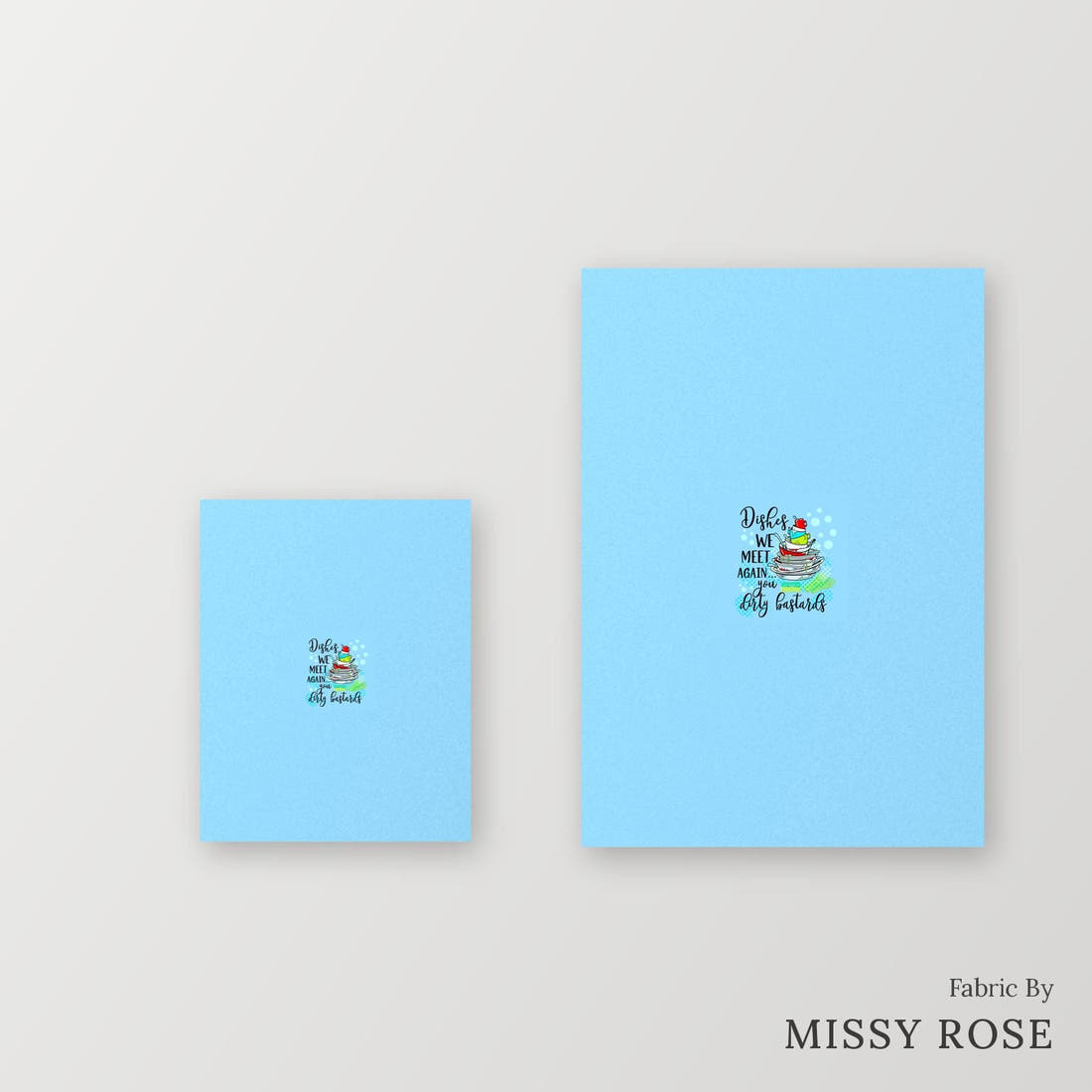 Profanity Fabric Panel 87 – universal and adult panel sizes side by side | Fabric by Missy Rose