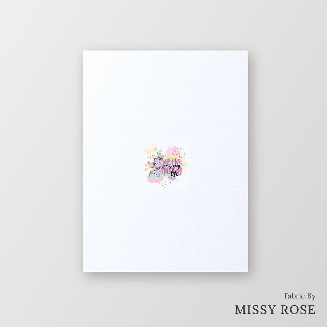 Profanity Fabric Panel 88 – printed fabric panel with centred picture, custom printed to order | Fabric by Missy Rose