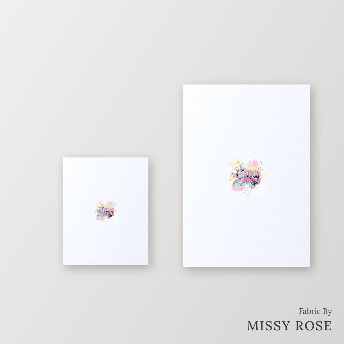 Profanity Fabric Panel 88 – universal and adult panel sizes side by side | Fabric by Missy Rose