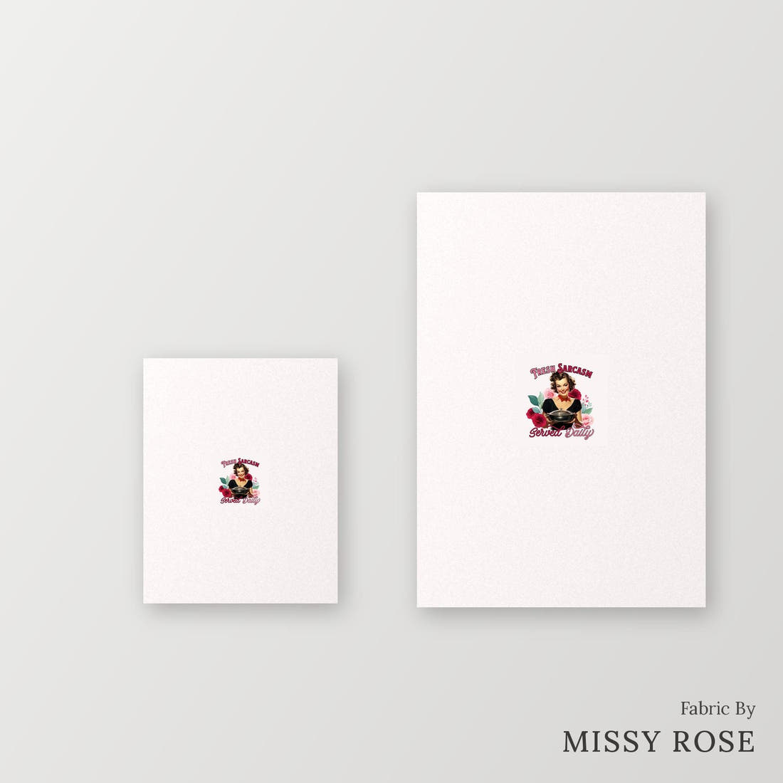Profanity Fabric Panel 91 – universal and adult panel sizes side by side | Fabric by Missy Rose