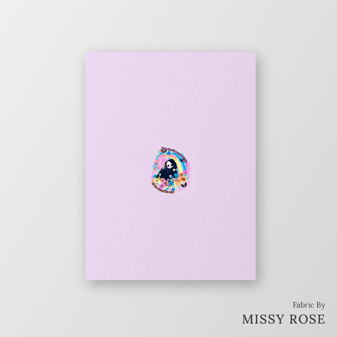 Profanity Fabric Panel 92 – printed fabric panel with centred picture, custom printed to order | Fabric by Missy Rose