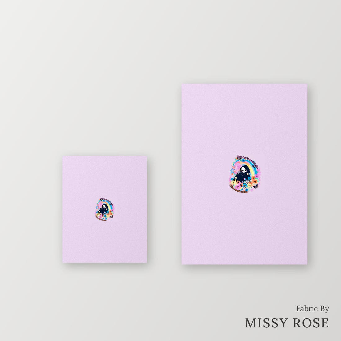 Profanity Fabric Panel 92 – universal and adult panel sizes side by side | Fabric by Missy Rose