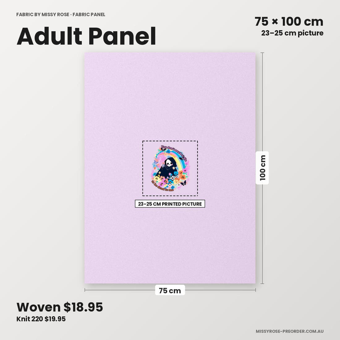 Profanity Fabric Panel 92 adult panel sizing – 23–25 cm printed picture on 75 × 100 cm fabric | Fabric by Missy Rose
