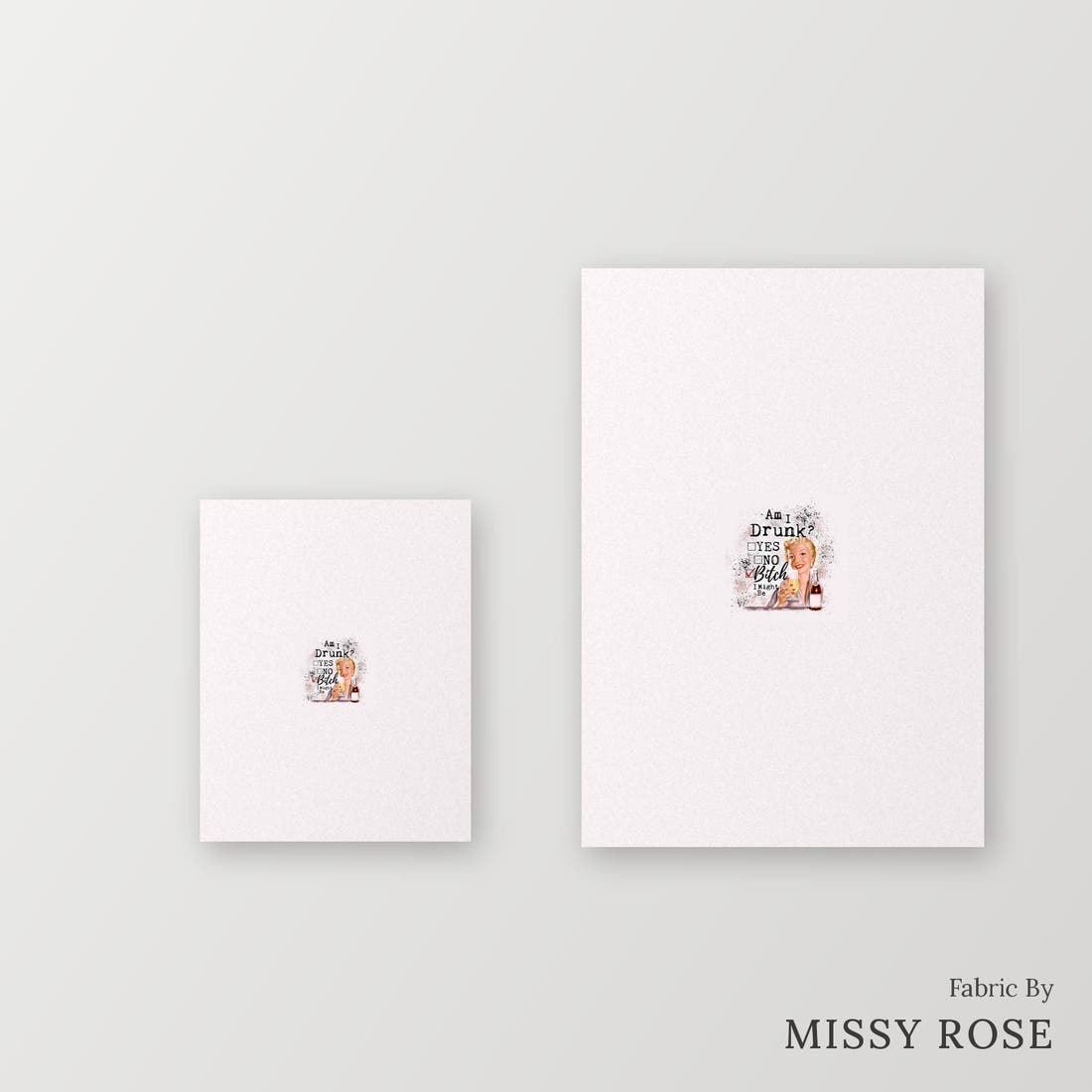 Profanity Fabric Panel 96 – universal and adult panel sizes side by side | Fabric by Missy Rose