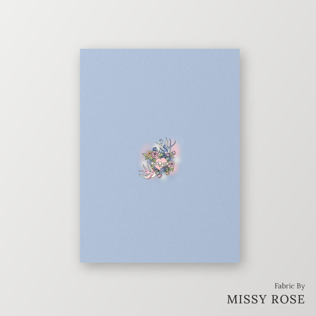 Profanity Fabric Panel 97 – printed fabric panel with centred picture, custom printed to order | Fabric by Missy Rose