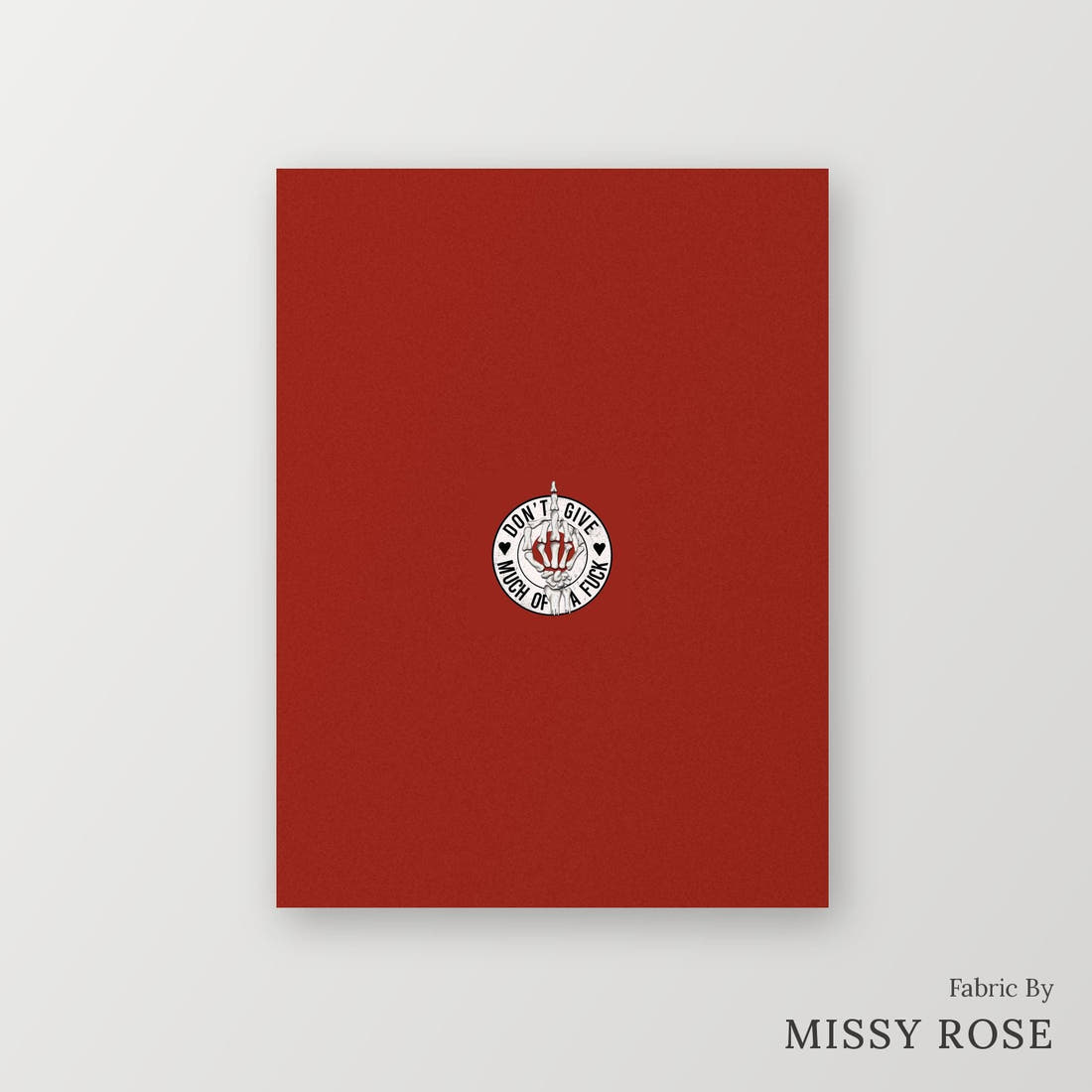 Profanity Fabric Panel 98 – printed fabric panel with centred picture, custom printed to order | Fabric by Missy Rose