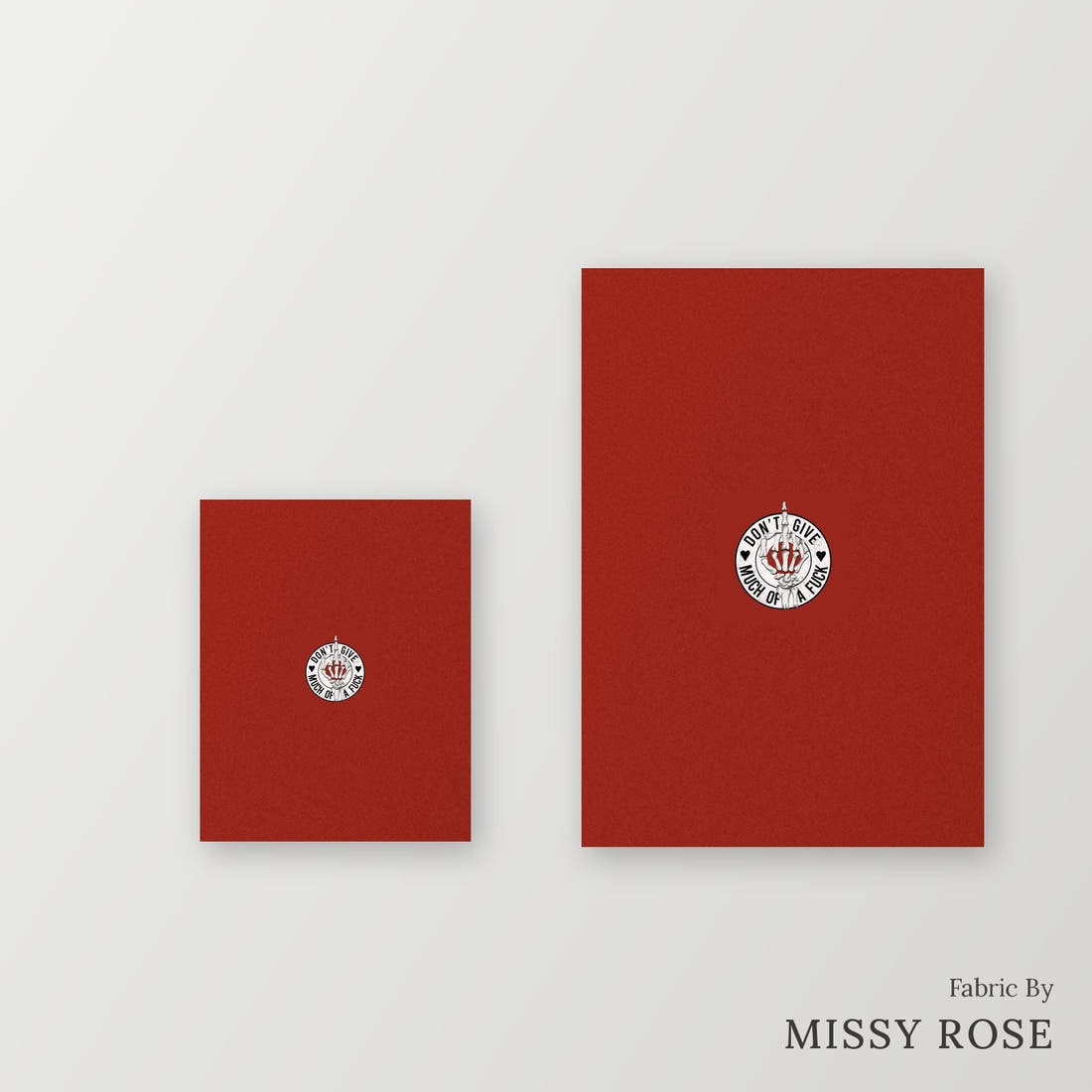 Profanity Fabric Panel 98 – universal and adult panel sizes side by side | Fabric by Missy Rose