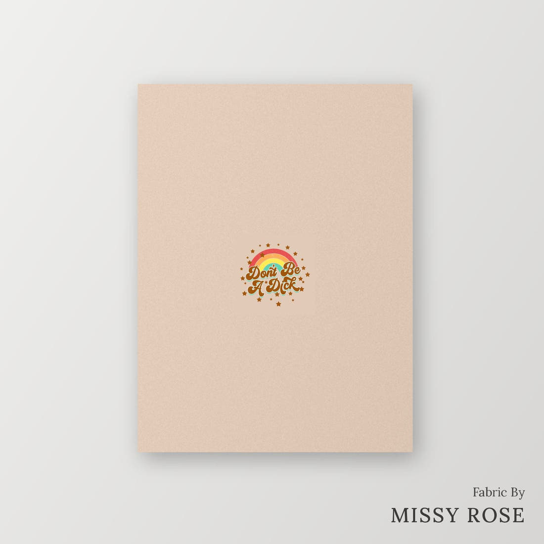 Profanity Fabric Panel 99 – printed fabric panel with centred picture, custom printed to order | Fabric by Missy Rose