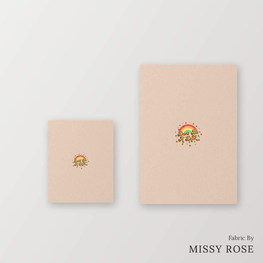 Profanity Fabric Panel 99 – universal and adult panel sizes side by side | Fabric by Missy Rose
