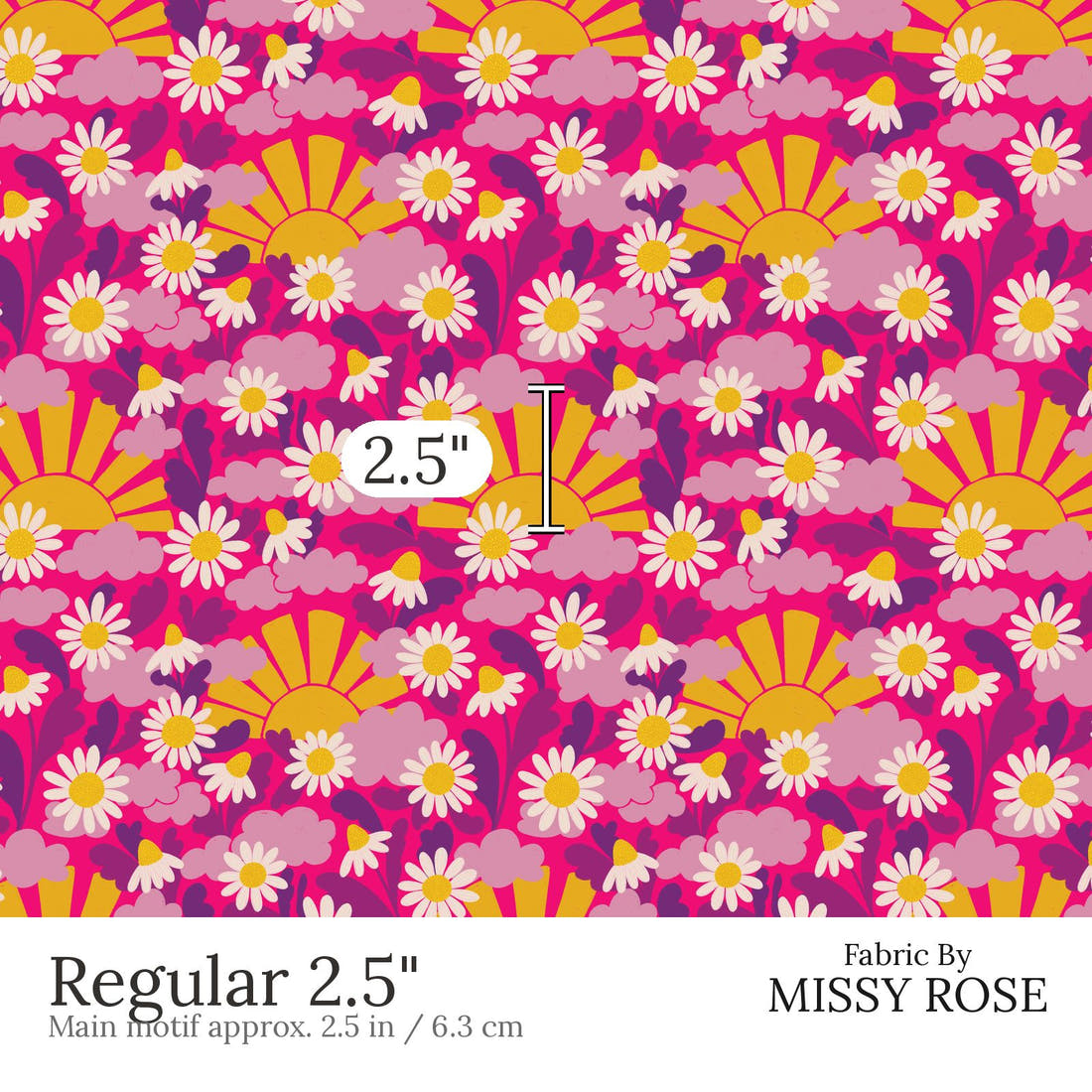 Rosie Browett 02 Regular 2.5 inch print scale guide | Fabric by Missy Rose