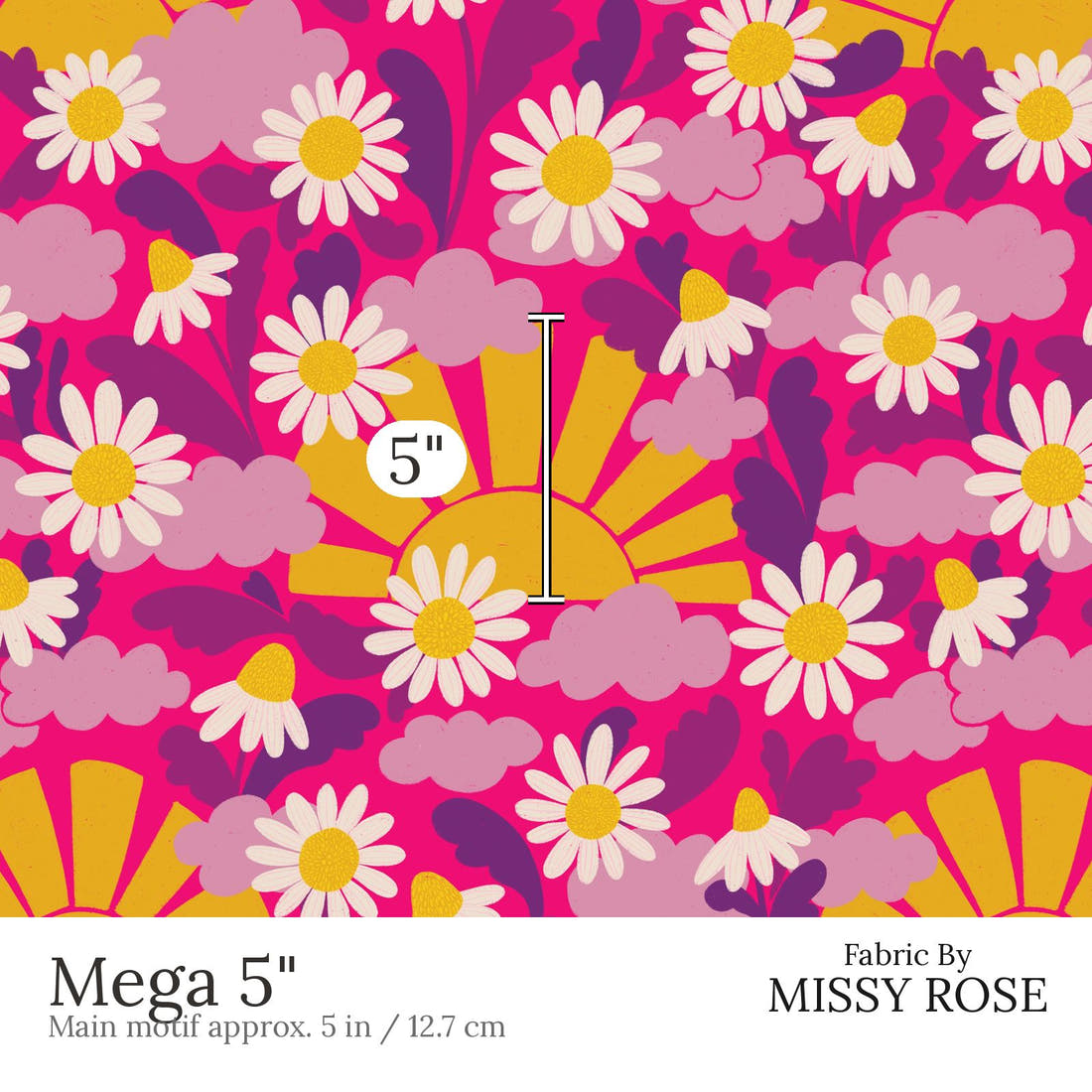 Rosie Browett 02 Mega 5 inch print scale guide | Fabric by Missy Rose