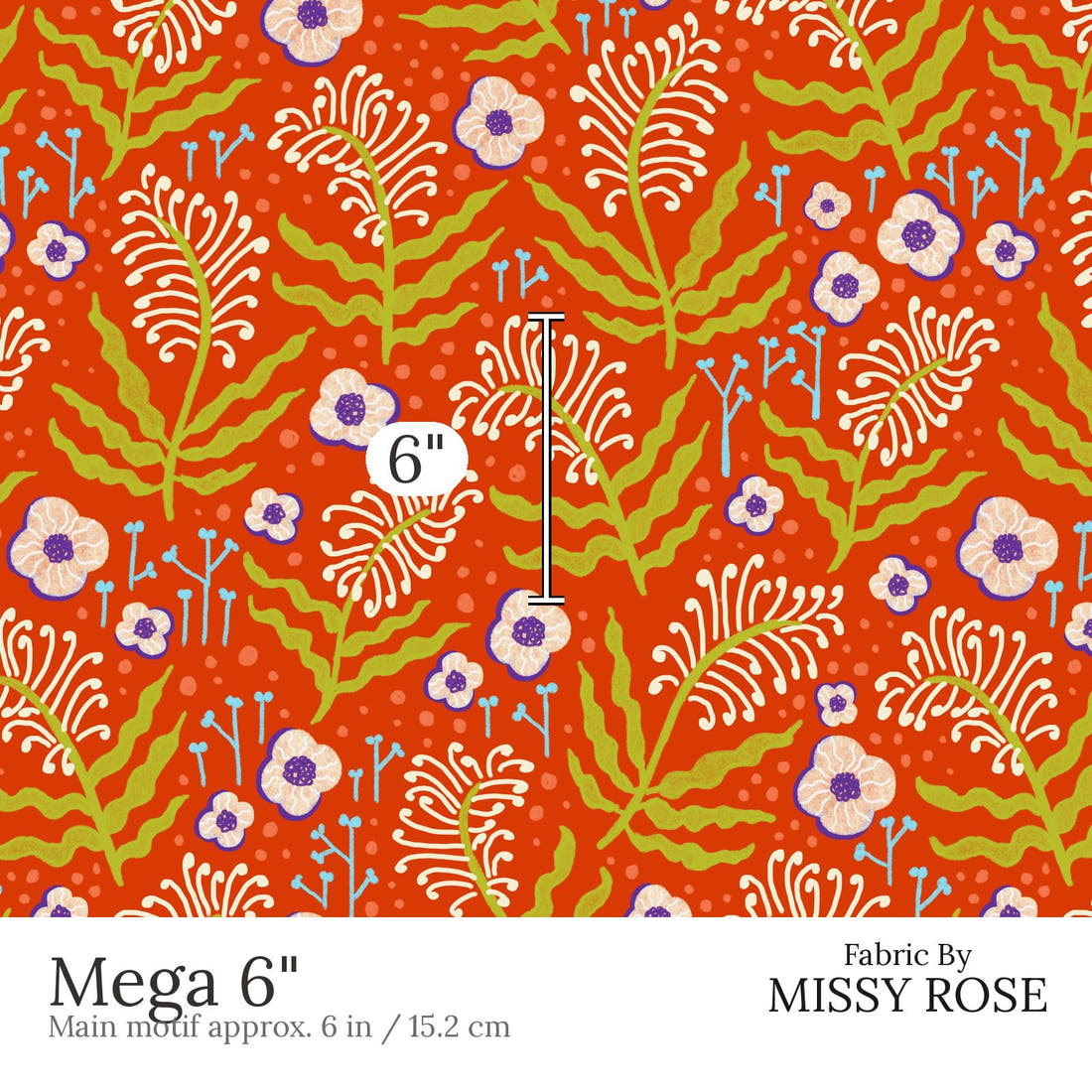 Rosie Browett 04 Mega 6 inch print scale guide | Fabric by Missy Rose