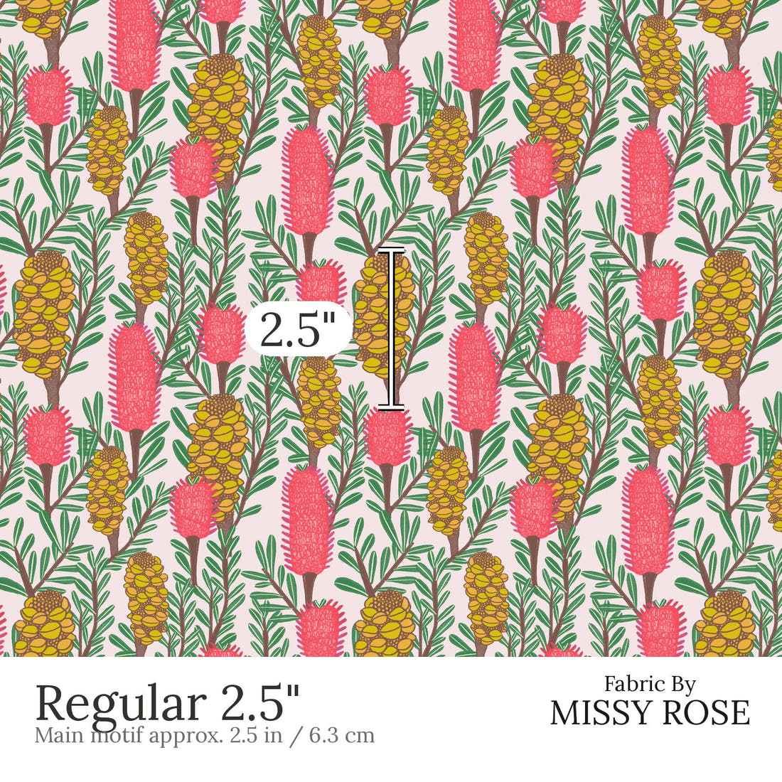 Rosie Browett 05 Regular 2.5 inch print scale guide | Fabric by Missy Rose