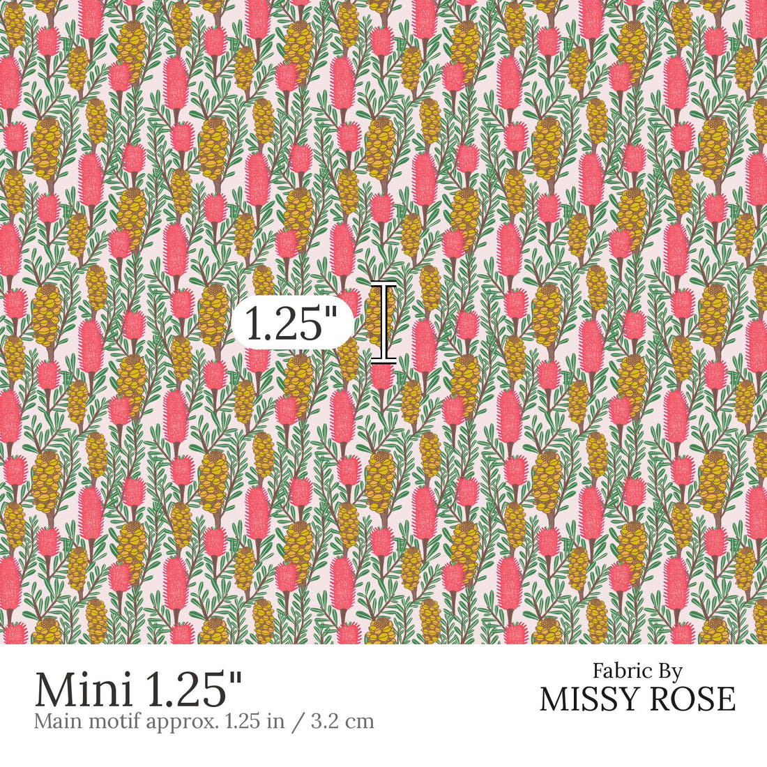 Rosie Browett 05 Mini 1.25 inch print scale guide | Fabric by Missy Rose