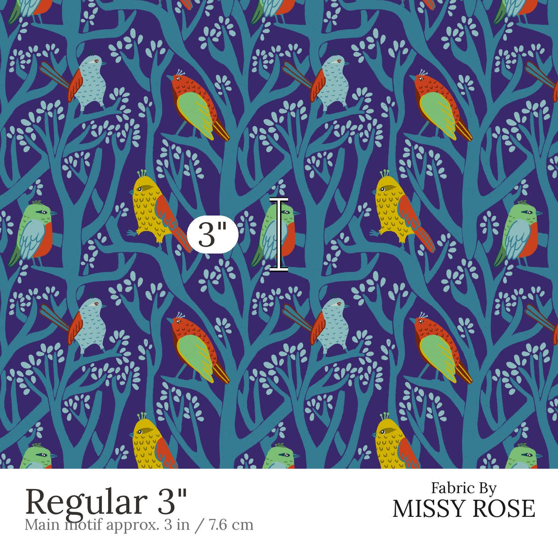 Rosie Browett 06 Regular 3 inch print scale guide | Fabric by Missy Rose
