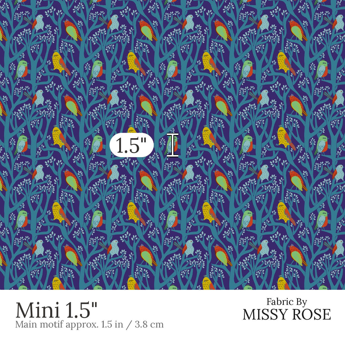 Rosie Browett 06 Mini 1.5 inch print scale guide | Fabric by Missy Rose