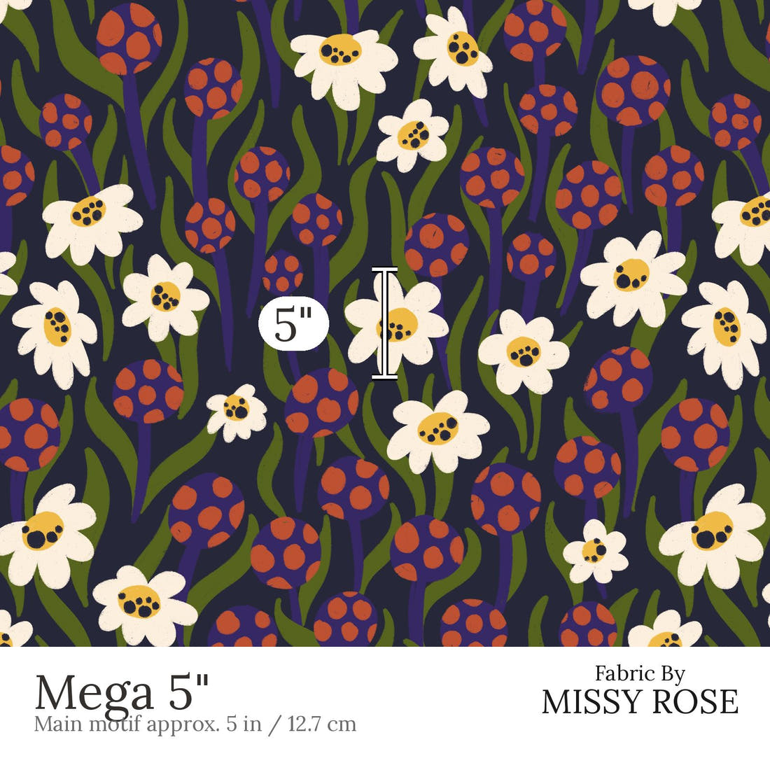 Rosie Browett 08 Mega 5 inch print scale guide | Fabric by Missy Rose