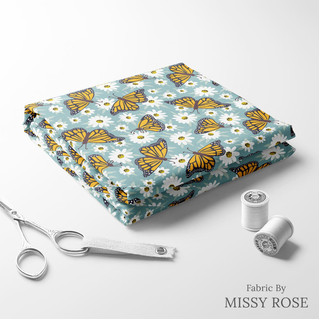 Rosie Browett 10 folded fabric stack with matching thread - pre-order fabric Australia | Fabric by Missy Rose