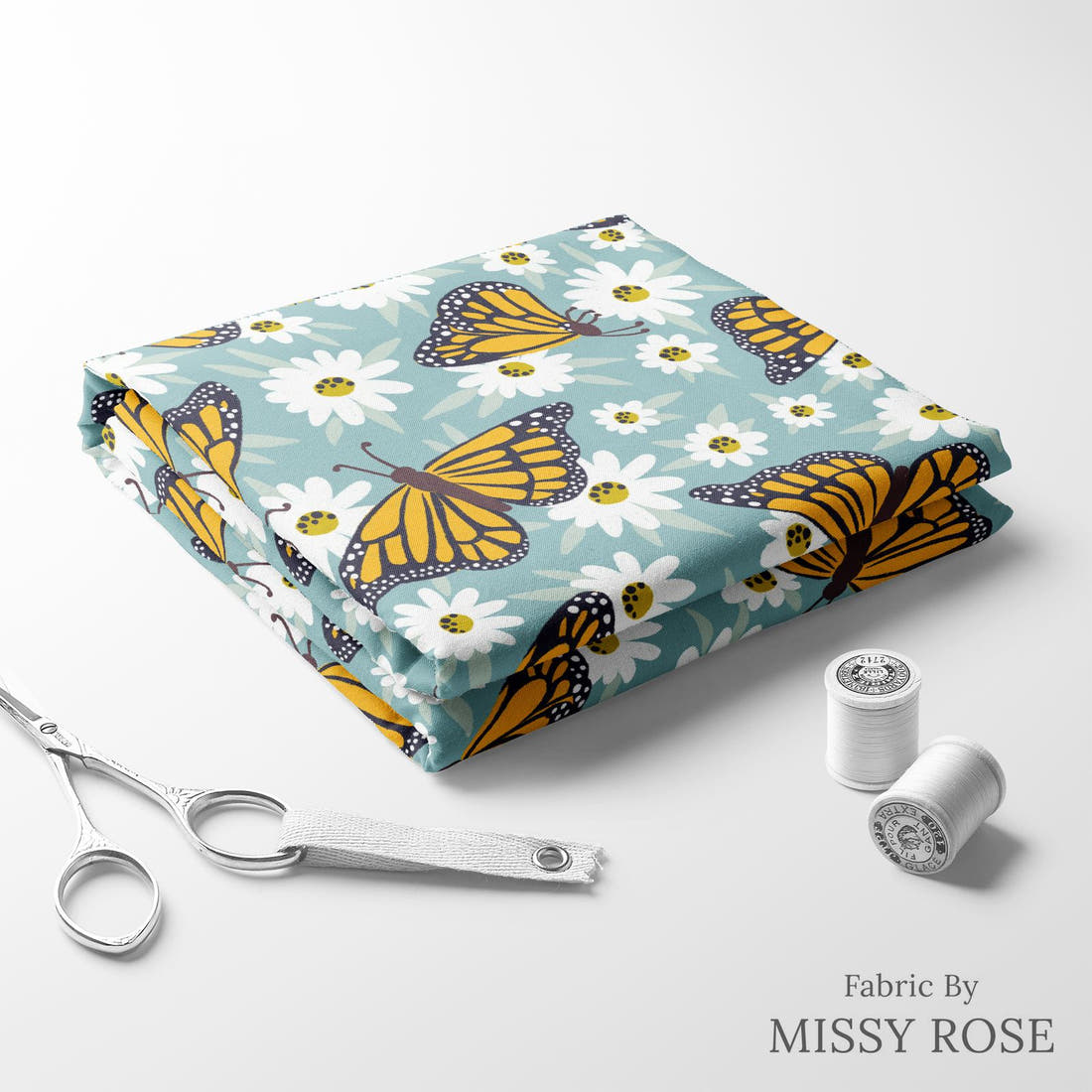 Rosie Browett 10 folded fabric stack with matching thread - pre-order fabric Australia | Fabric by Missy Rose