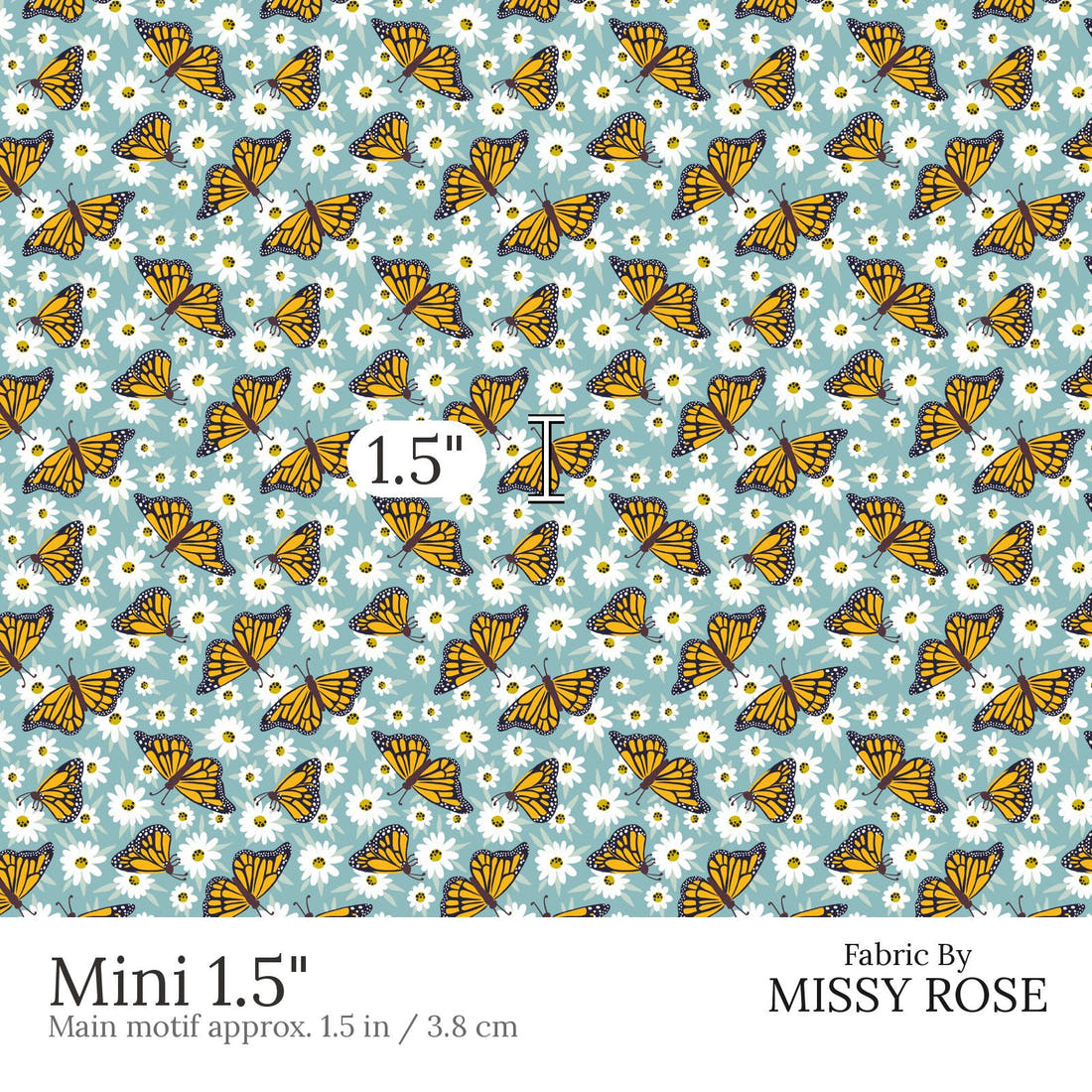 Rosie Browett 10 Mini 1.5 inch print scale guide | Fabric by Missy Rose