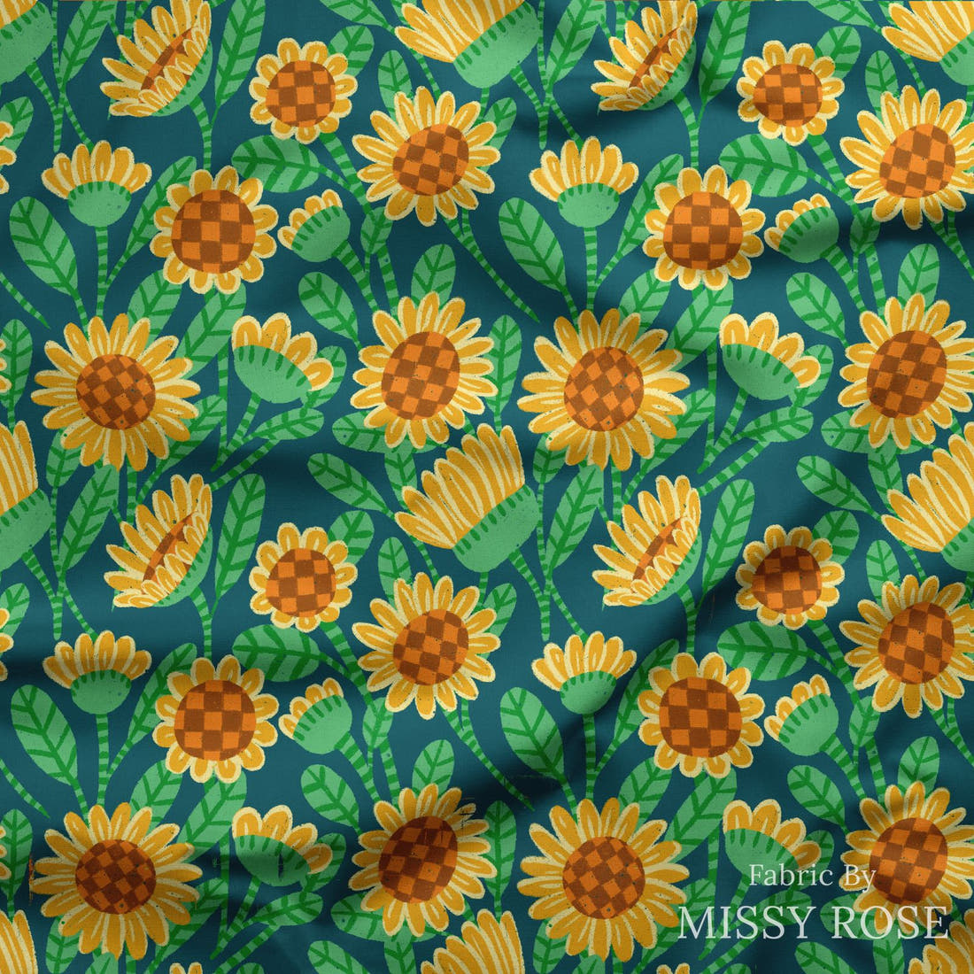 Rosie Browett 11 draped fabric mockup - custom printed fabric by the metre | Fabric by Missy Rose