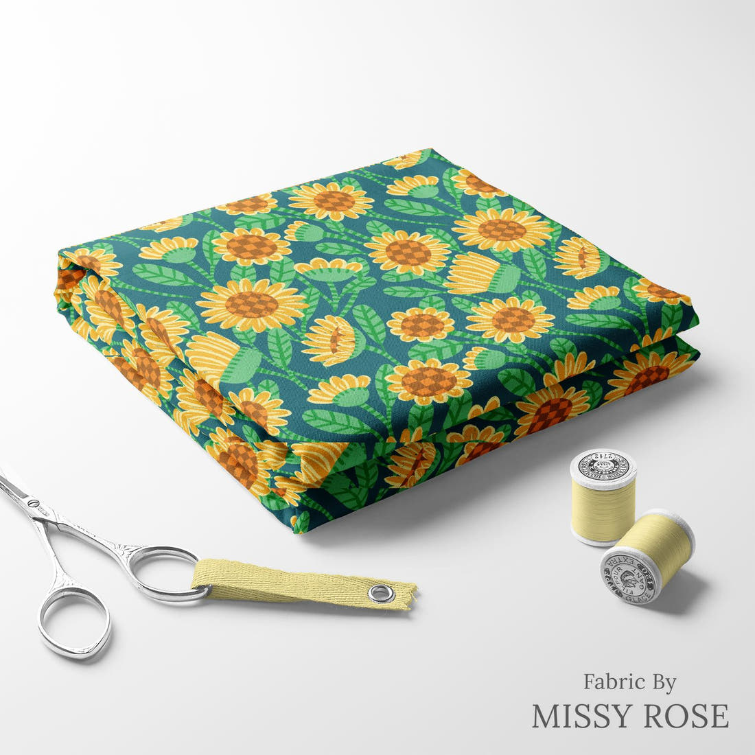Rosie Browett 11 folded fabric stack with matching thread - pre-order fabric Australia | Fabric by Missy Rose
