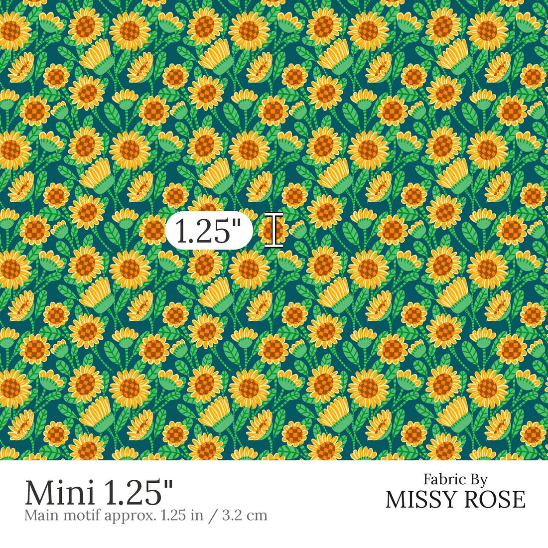 Rosie Browett 11 Mini 1.25 inch print scale guide | Fabric by Missy Rose