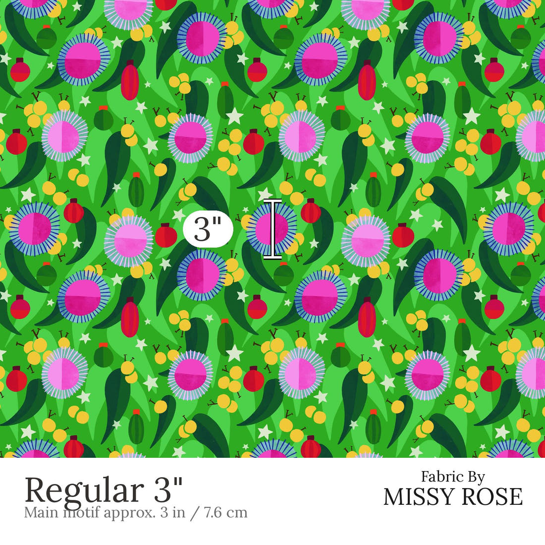 Rosie Browett 12 Regular 3 inch print scale guide | Fabric by Missy Rose