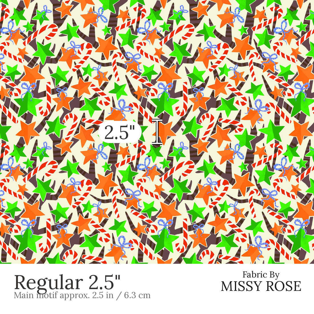Rosie Browett 13 Regular 2.5 inch print scale guide | Fabric by Missy Rose