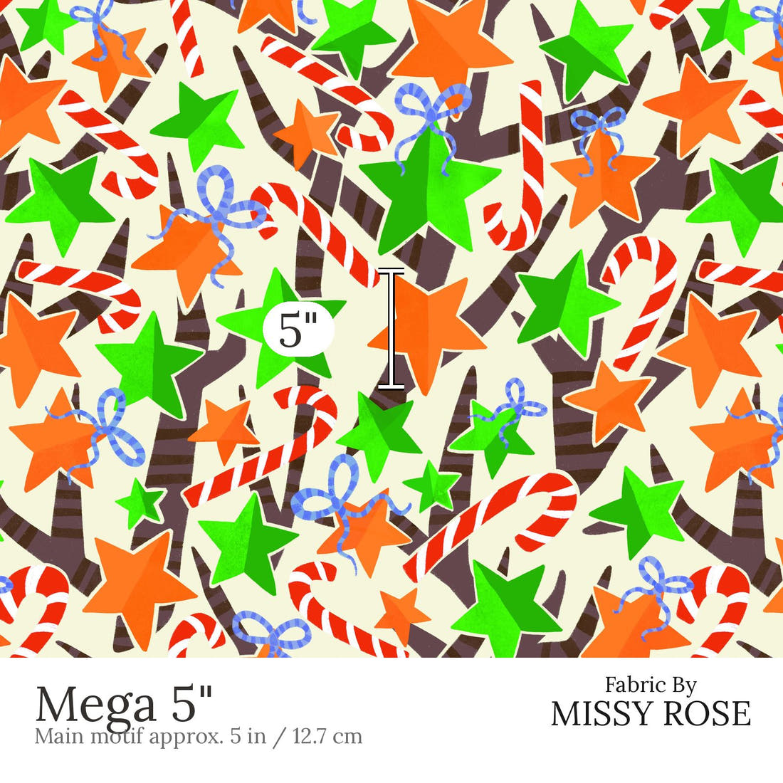 Rosie Browett 13 Mega 5 inch print scale guide | Fabric by Missy Rose