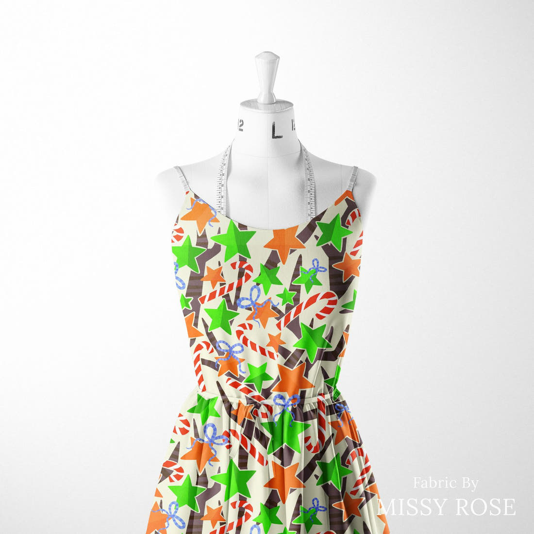 Rosie Browett 13 sewn into a womens dress form - see how the print looks made up | Fabric by Missy Rose