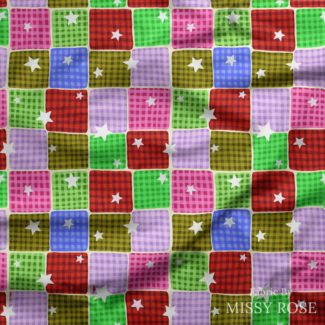 Rosie Browett 14 draped fabric mockup - custom printed fabric by the metre | Fabric by Missy Rose