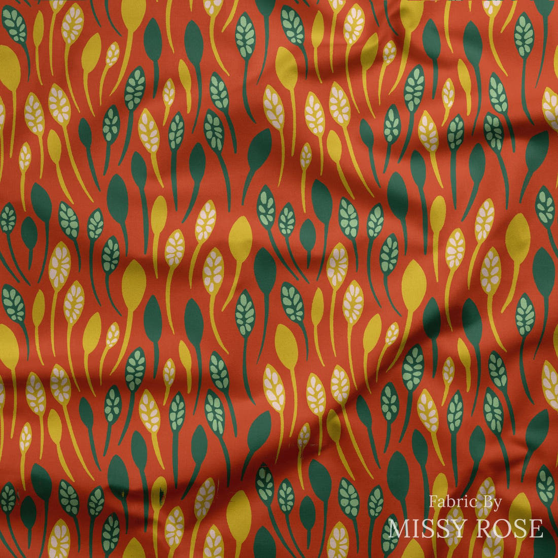 Rosie Browett 15 draped fabric mockup - custom printed fabric by the metre | Fabric by Missy Rose