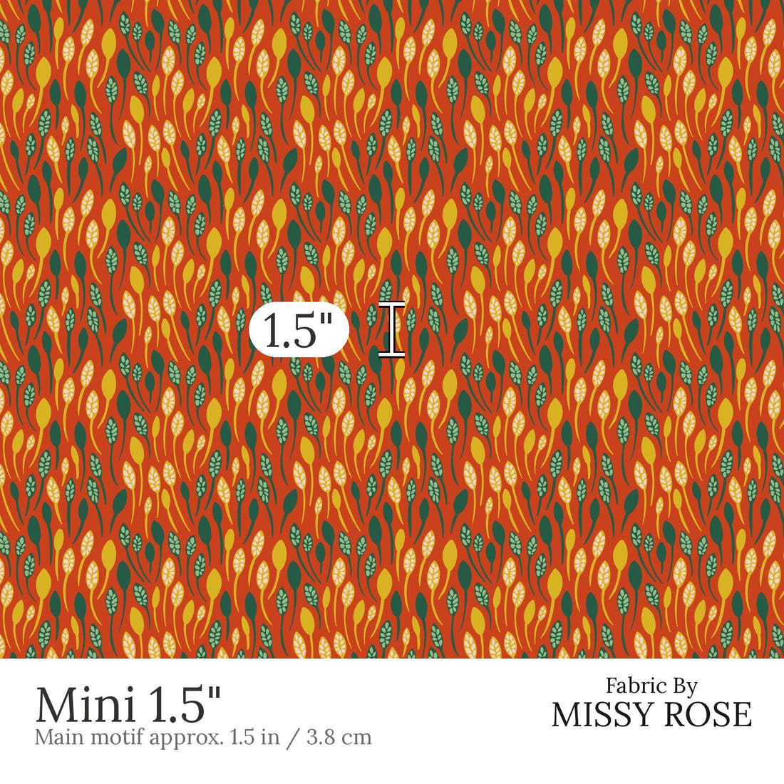 Rosie Browett 15 Mini 1.5 inch print scale guide | Fabric by Missy Rose