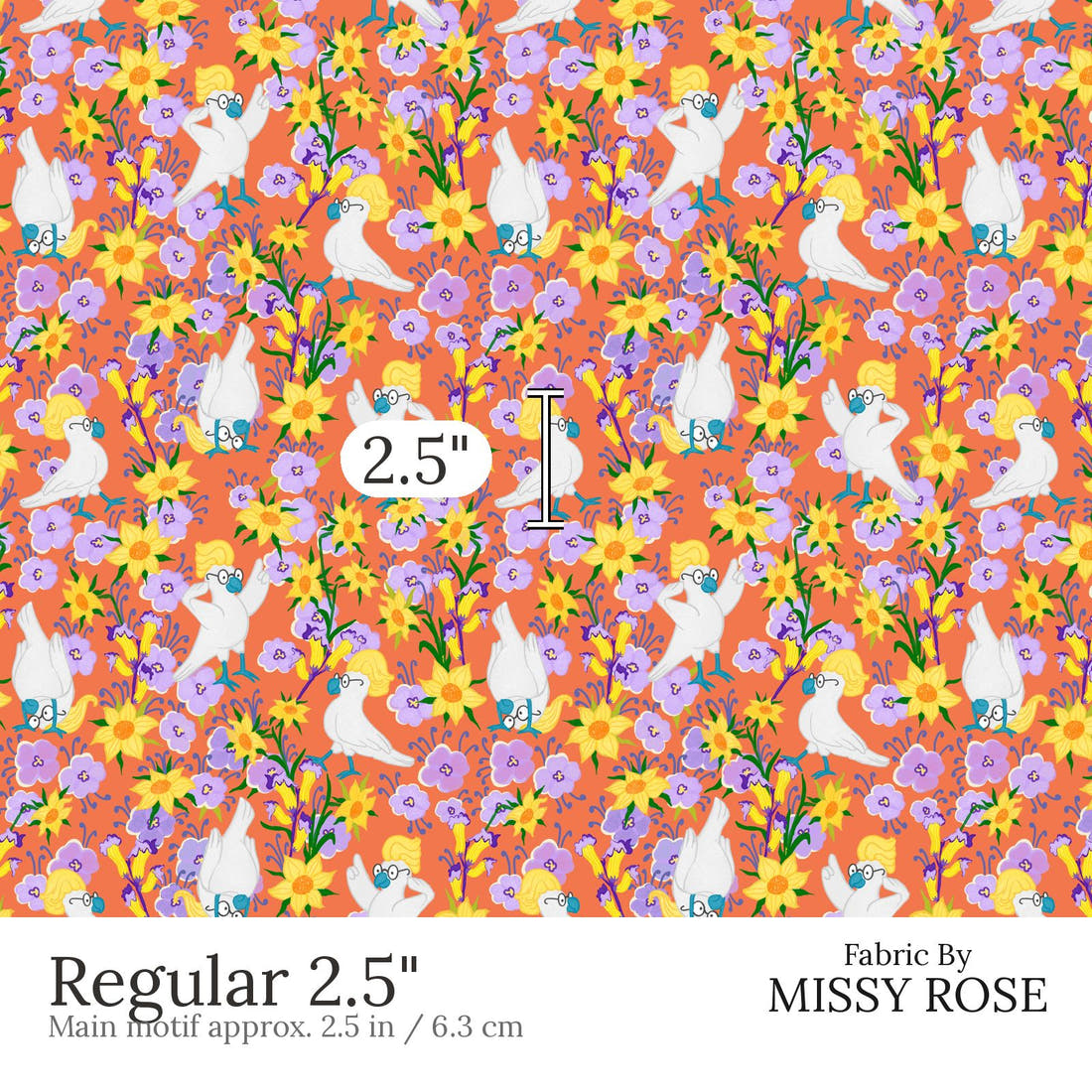 Rosie Browett 16 Regular 2.5 inch print scale guide | Fabric by Missy Rose