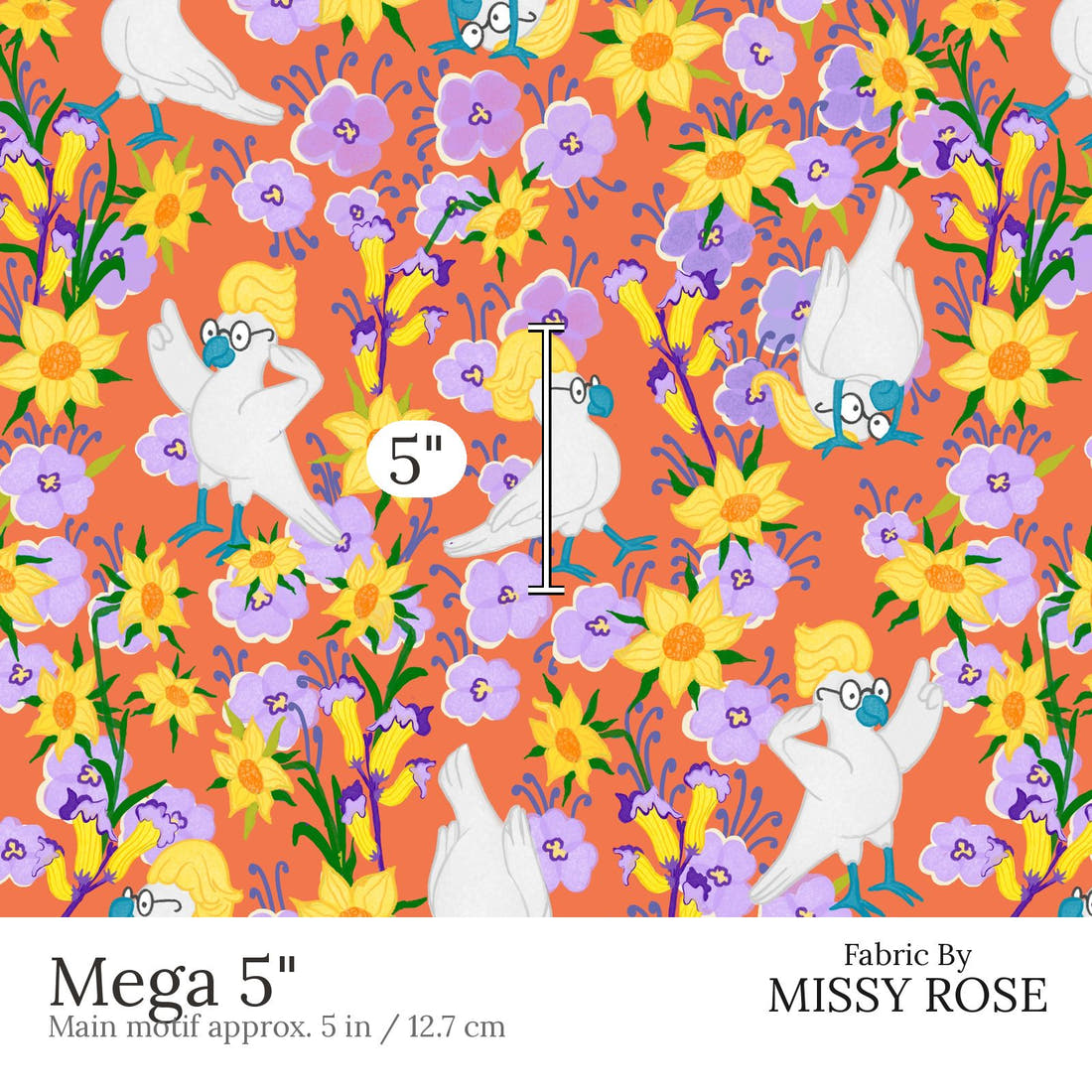 Rosie Browett 16 Mega 5 inch print scale guide | Fabric by Missy Rose