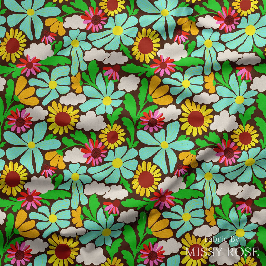 Rosie Browett 17 draped fabric mockup - custom printed fabric by the metre | Fabric by Missy Rose