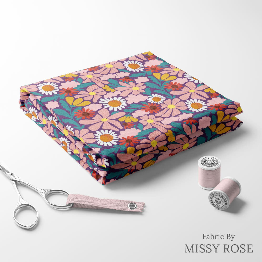 Rosie Browett 18 folded fabric stack with matching thread - pre-order fabric Australia | Fabric by Missy Rose