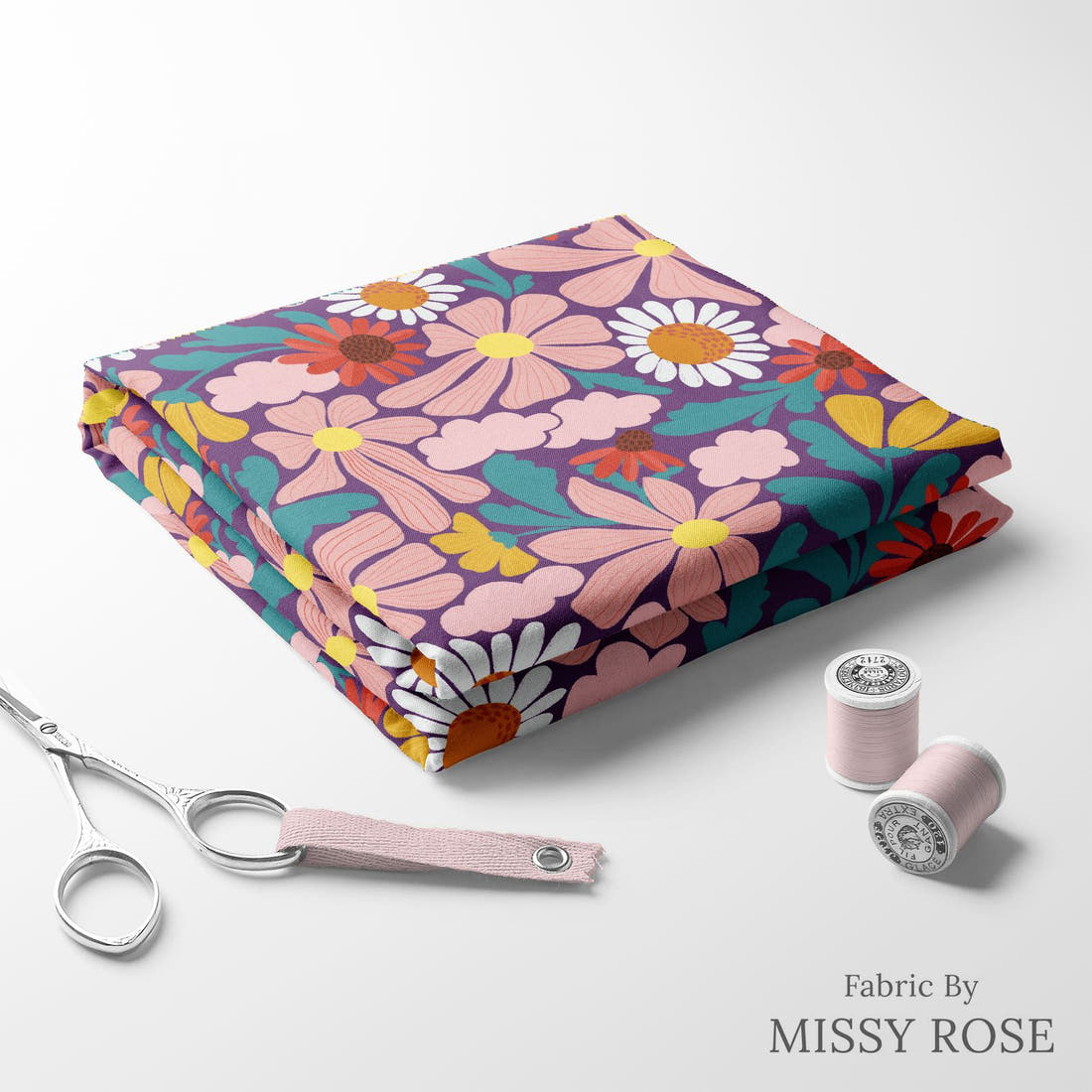 Rosie Browett 18 folded fabric stack with matching thread - pre-order fabric Australia | Fabric by Missy Rose