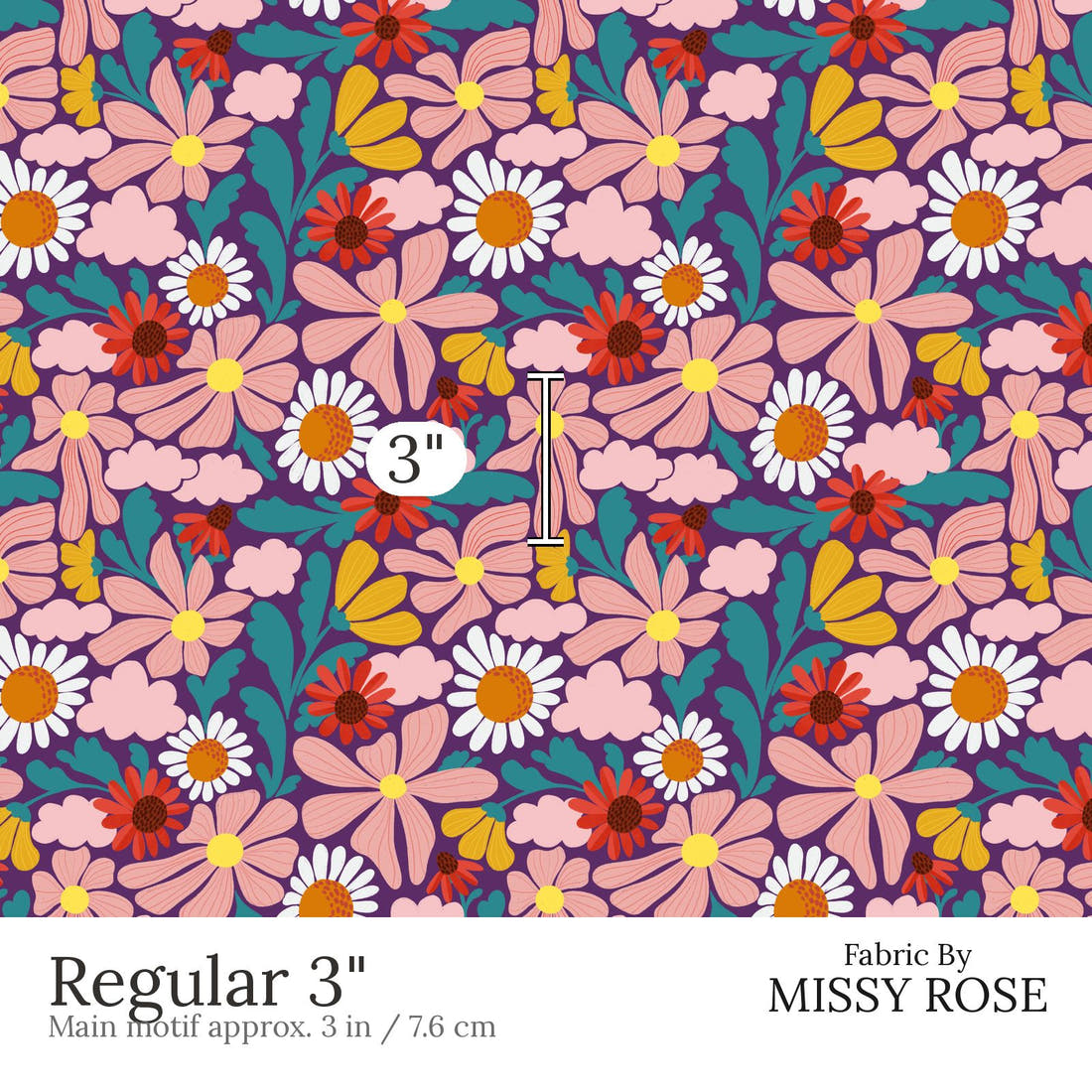 Rosie Browett 18 Regular 3 inch print scale guide | Fabric by Missy Rose