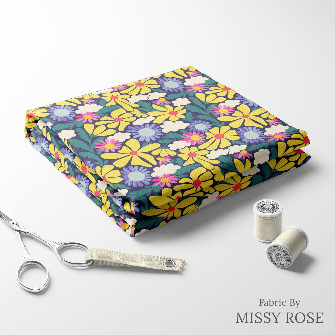 Rosie Browett 19 folded fabric stack with matching thread - pre-order fabric Australia | Fabric by Missy Rose