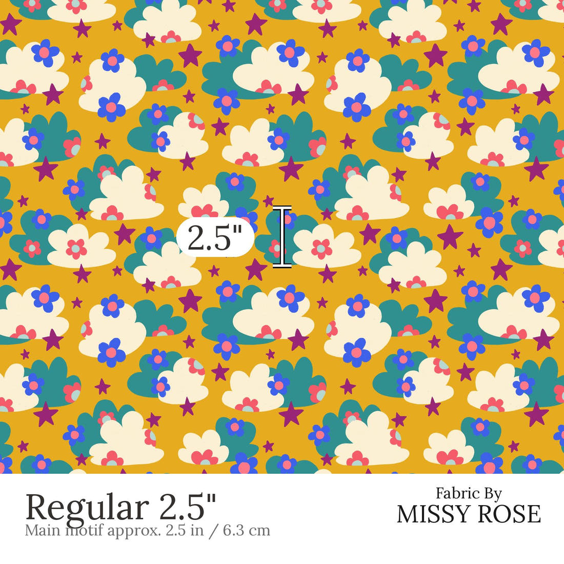 Rosie Browett 21 Regular 2.5 inch print scale guide | Fabric by Missy Rose